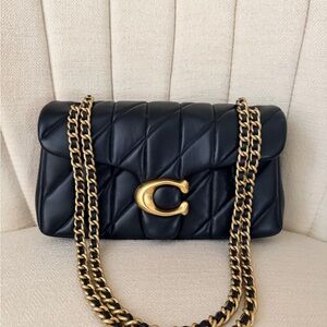 Coach Tabby Shoulder Bag 26 - Black and Gold